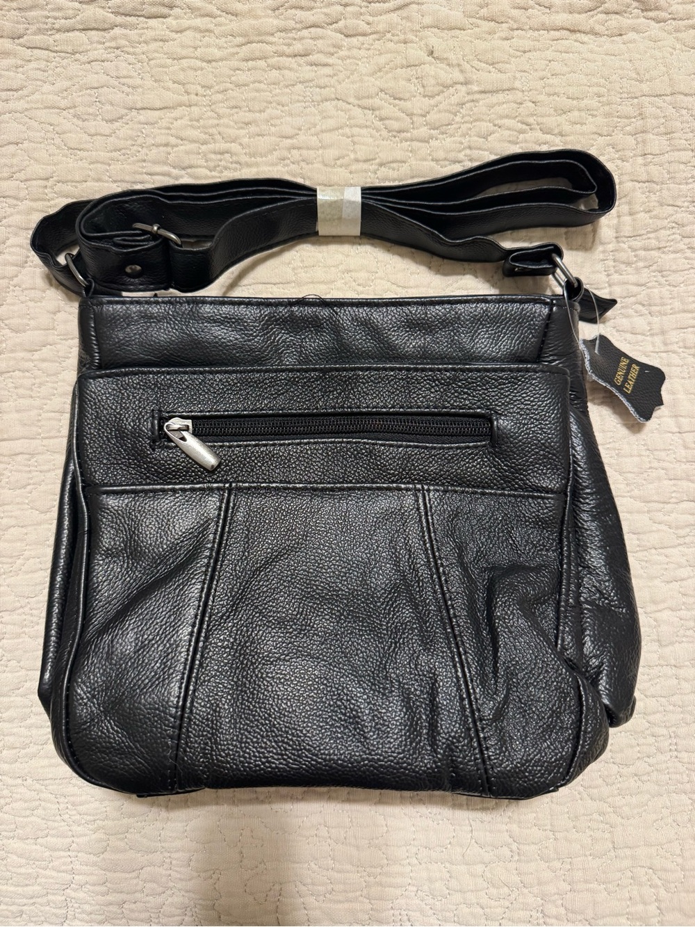 Black Genuine Leather Crossbody Bag